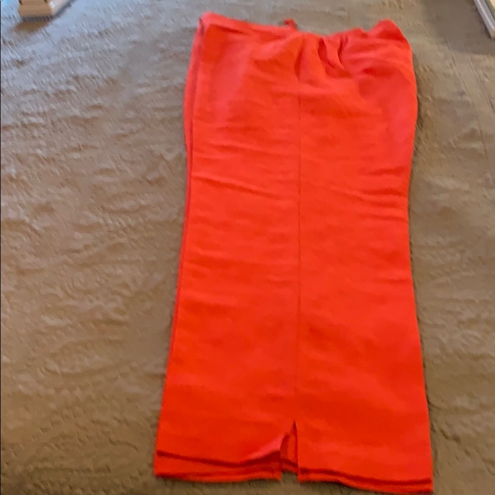Orange silk pants NWOT